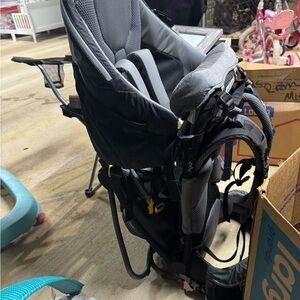 Black and Gray Child Carrier Backpack